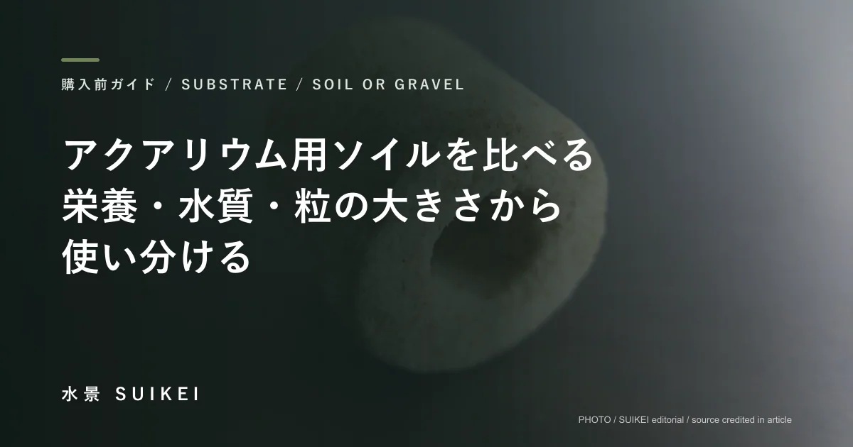 アクアリウム用ソイルを比べる。栄養・水質・粒の大きさから、使い分ける。の記事サムネイル